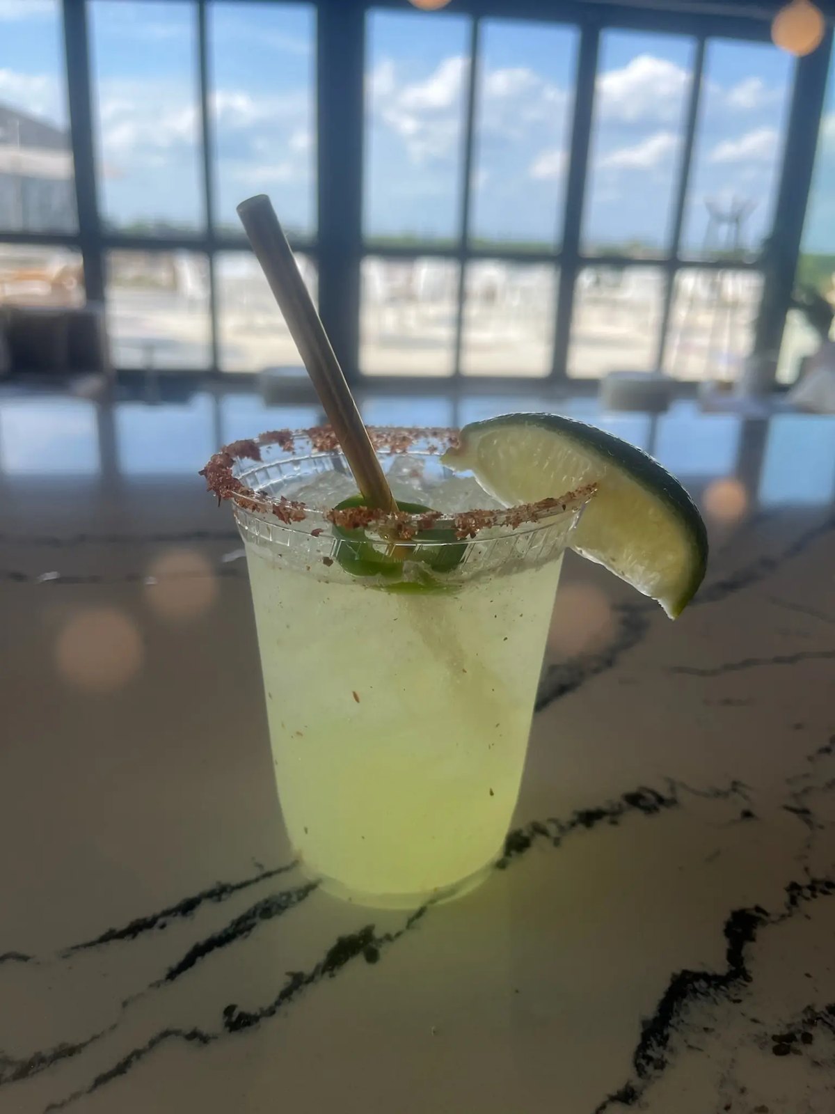 A Tajín-rimmed margarita