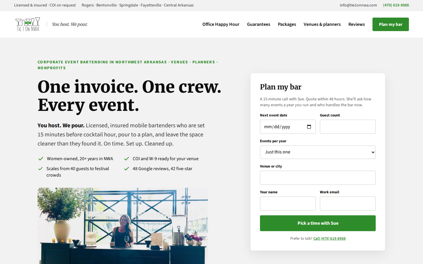 Tie 1 On NWA - The Planner's Pick website preview