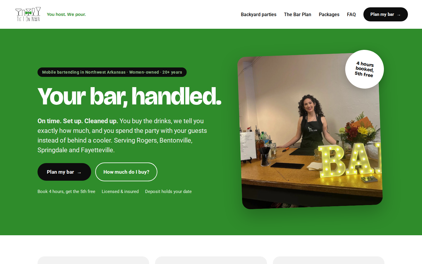 Tie 1 On NWA - Your Bar, Handled website preview